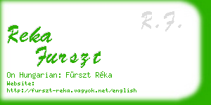 reka furszt business card